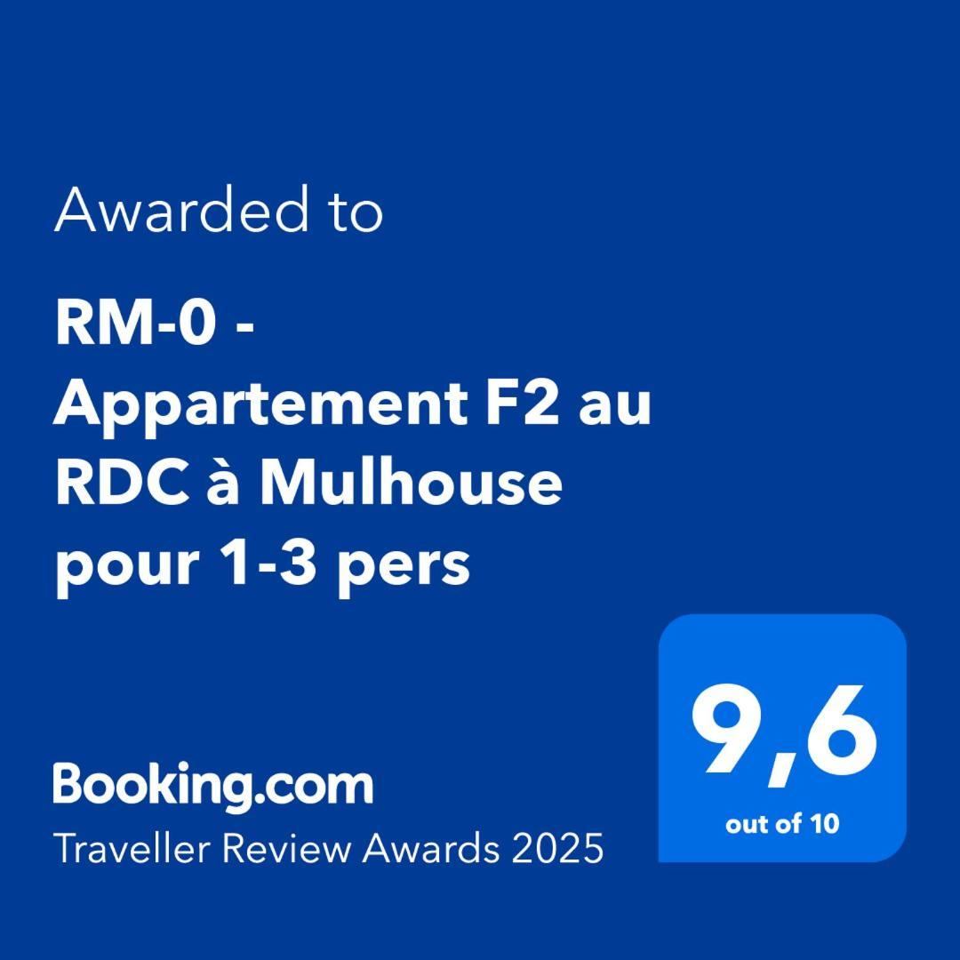 Rm-0 - Appartement F2 Au Rdc A Mulhouse Pour 1-2 Pers Exterior foto